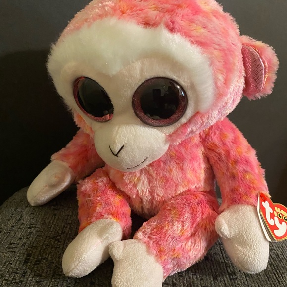 Ruby The Monkey Ty Beanie Boo Plush - 8 1/2” - Picture 1 of 5